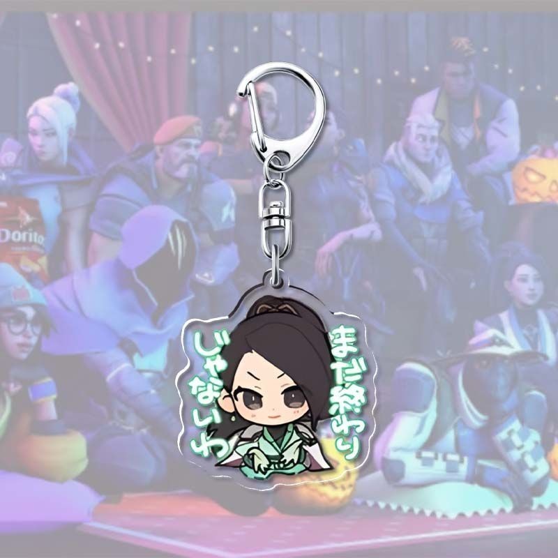 Valorant Meme Series Anime Móc Khóa Nữ Phượng Hoàng Jett Raze Reyna Neon Yoru Acrylic Móc Chìa Khóa Người Mặt Dây