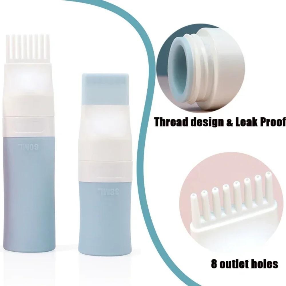 Chai có thể nạp lại OLVIDO, Chai cọ nhuộm tóc bằng silicon 38 / 60 / 80ml, Dụng cụ trang điểm làm tóc có hộp đựng dầu gội lược