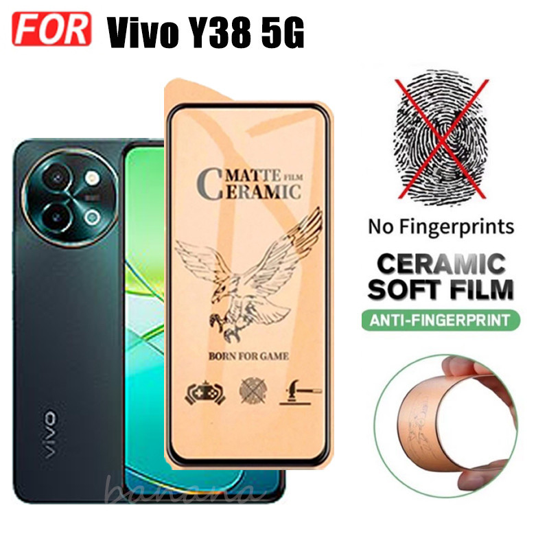 Kính cường lực gốm 3 TRONG 1 VIVO Y38 5G cho Vivo Y03 Y18E Y 18 Ống kính máy ảnh Kính bảo vệ màn hình và phim mặt sau