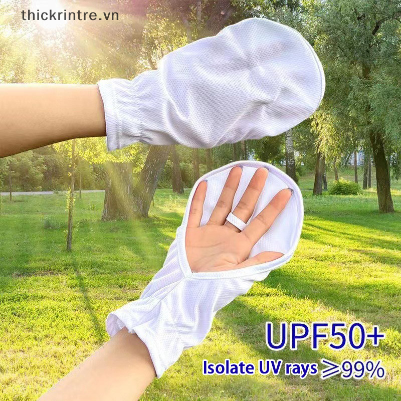 Thi Mùa Hè Găng Tay Chống Tia UV Thoáng Khí Mỏng Nữ Găng Tay Nam Thể Thao Ngoài Trời Găng Tay Đi Xe Đạp Găng Tay Tay VN