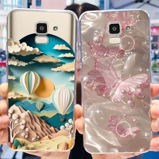 Dành Cho Samsung J6 J6 + Ốp Lưng SamsungJ6 J 6 Plus J6Plus 2018 J610G J600G J600F Ốp Điện Thoại TPU Silicon Mềm Họa Tiết Hoa Gấu Trúc Dễ Thương