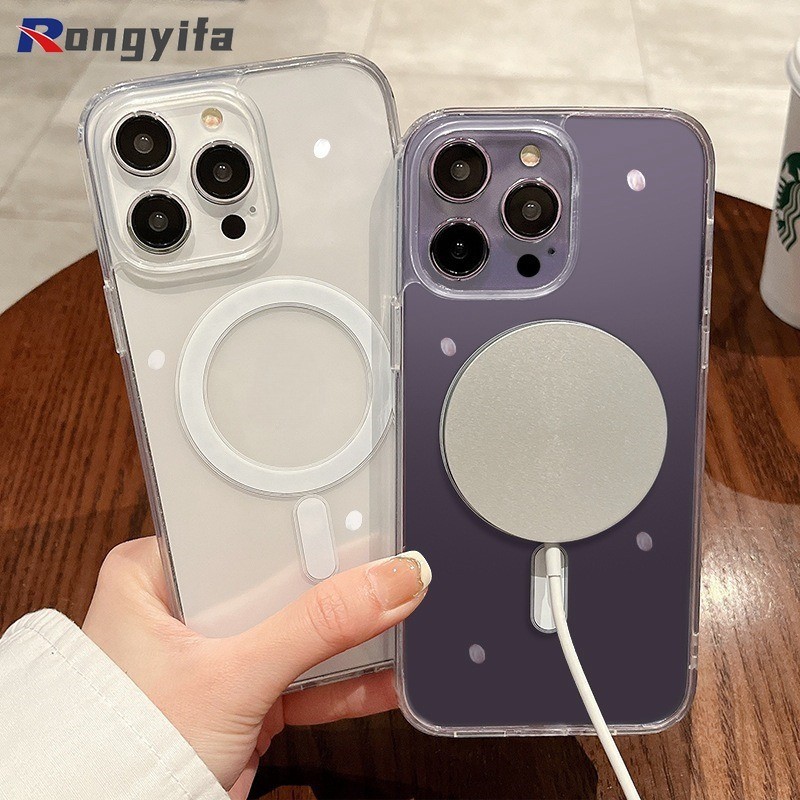 Ốp Lưng Cho Samsung Galaxy M40s A52 A52s A53 A54 A55 A70 A70s A71 A72 A73 F15 M15 F62 M62 5G 4G Ốp Điện Thoại Từ Tính Trong Suốt Sang Trọng Ốp Lưng Mềm Chống Sốc