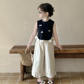 S211-[tomnaukid] Set áo nơ phối quần ren bé gái cực kỳ xinh size từ 9-31Kg
