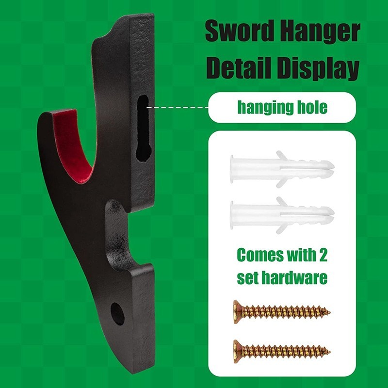 Thanh Kiếm Treo Tường 2 / Bộ 1 Tầng Có Đệm Móc Katana Giá Đỡ Có Thể Điều Chỉnh Hiển Thị Móc Treo Cho Tanto