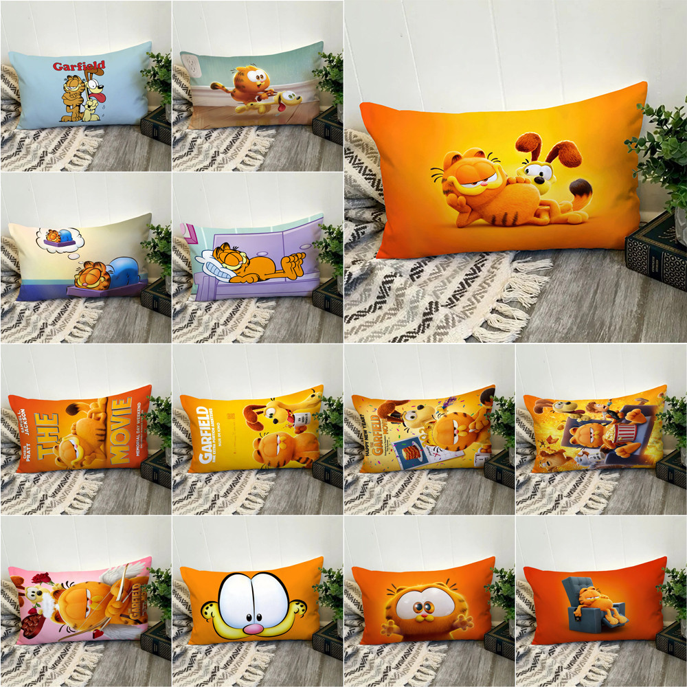 The Garfield Movie 2024 Vỏ Gối Hình Chữ Nhật In Hình Một Mặt Đệm Polyester Trang Trí Nhà Cửa Món Quà Tốt Nhất (Không Có Lõi)