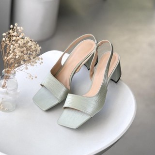 Giày sandal cao gót hở mũi gót vuông 5P 4 màu Xinh Xắn và tôn dáng Kho Xưởng Bánh Bèo mã SDXuoc Nữ Shoes đi rất êm chân