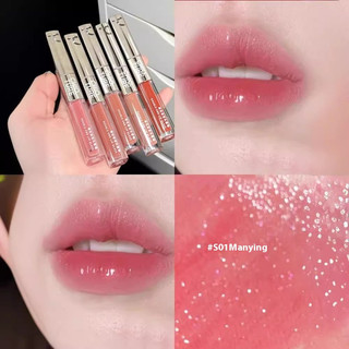 Chioture Double Headed Lip Glaze ❈ ❈ ❈ ❈ ❈ ❈ Mirror Water Gloss Son môi trong suốt Matte Lipstick Lipstick Non Staying Cup Non Fadeing Dudu Lip Gloss Lip Makeup