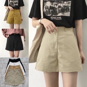 Quần Sooc Nữ KaKi Lưng Cao Hai túi kiểu short đùi Ulzzang Phong Cách Hàn Quốc trẻ trung Siêu Đẹp Có size từ 35-75Kg