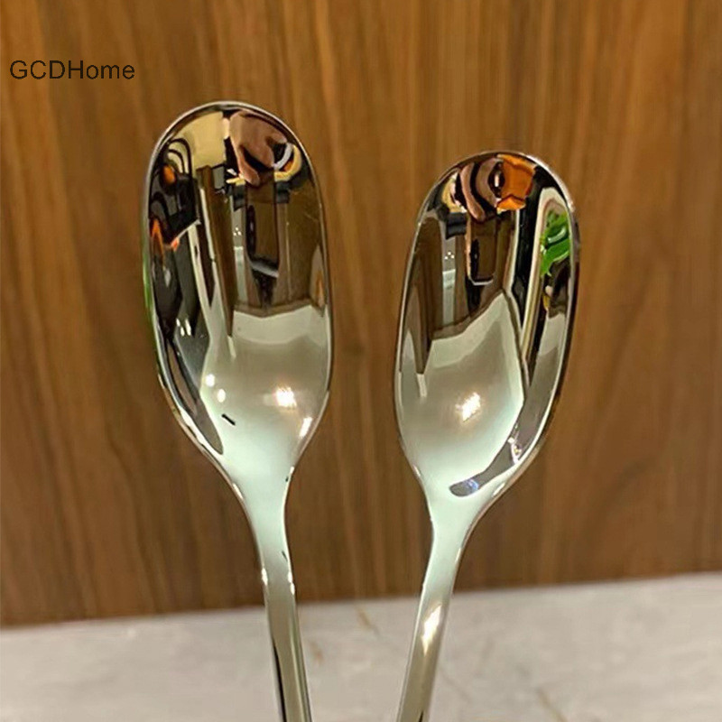 Gcdhome Thìa Inox Tay Cầm Dài Thìa Khuấy Hộ Gia Đình Thìa Gia Vị Trà Sữa Thìa Cà Phê Desseert Dụng Cụ Nhà Hàng Cung Cấp HOT