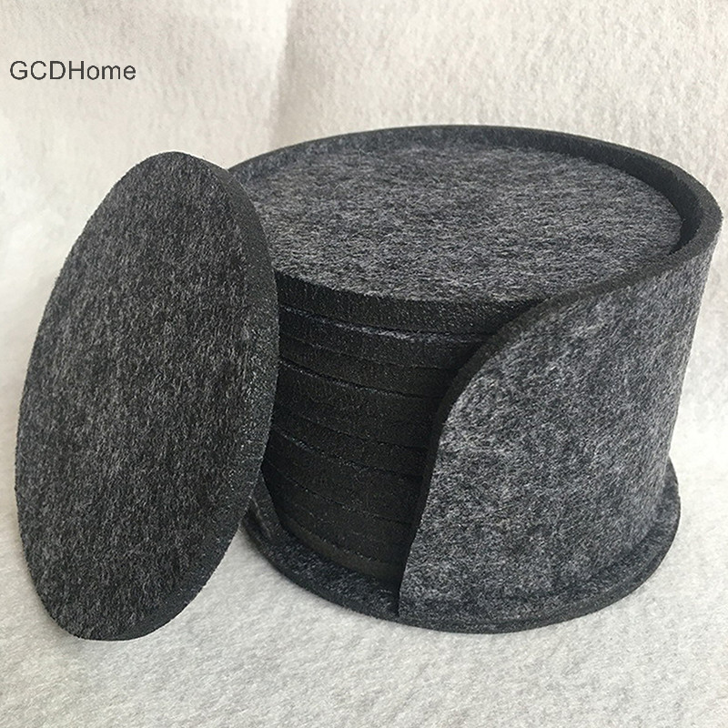 Gcdhome 10 Cái / bộ Nỉ Nhẫn Đế Lót Ly Bàn Ăn Bảo Vệ Chịu Nhiệt Đế Lót Ly Cà Phê Trà Nóng Uống Cốc Placemats HOT