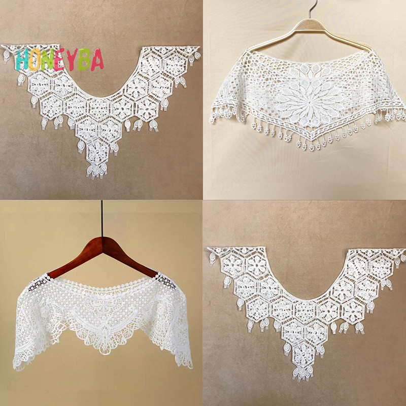 < Honeyba > Khăn Ren Thời Trang Màu Trơn Rỗng Ra Khăn Hijab Cho Nữ Xuân Hè Thanh Lịch Khăn Choàng Nữ Poncho Foulard