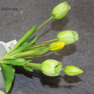 Gcdhome Silicone Real Touch Hoa Tulip Bó Hoa Trang Trí Hoa Nhân Tạo Nhà Dec HOT