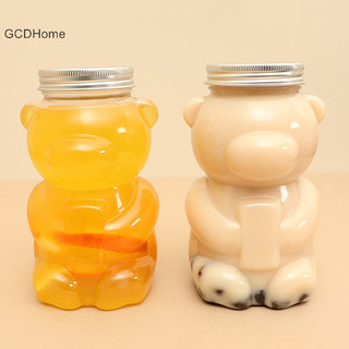 Gcdhome 500ML Gấu Nước Trà Sữa Cà Phê Nước Uống Di Động Uống Nước Trong Suốt Đồ Uống Chai Có Nắp HOT