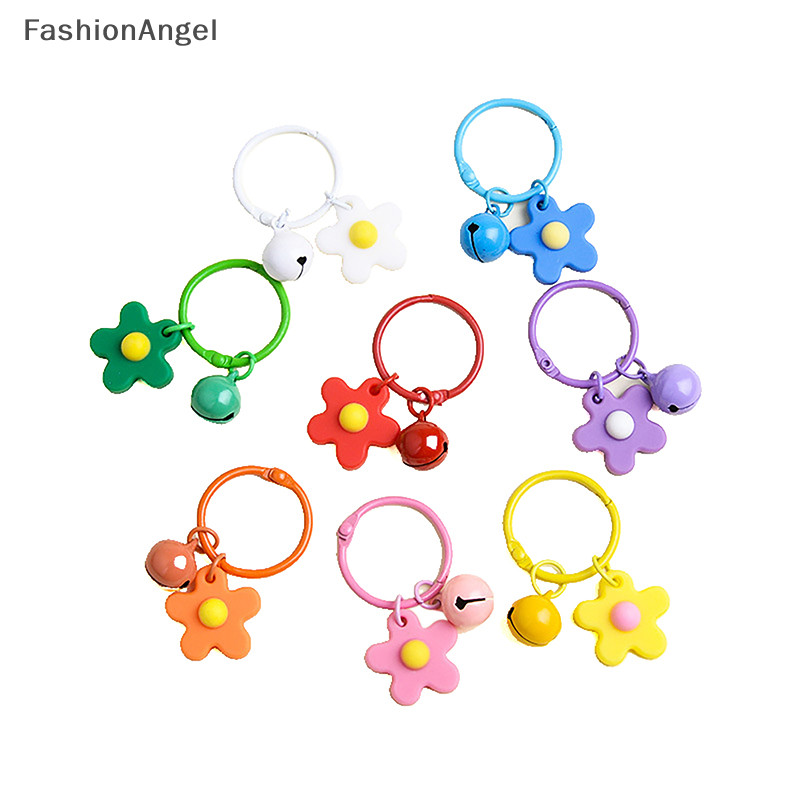FashionAngel Hoa Nhiều Màu Sắc Móc Khóa Với Kim Loại Sáng Tạo Móc Khóa Chuông Hoa Mặt Dây Chuyền Móc Khóa Túi Phụ Kiện Móc Khóa TH