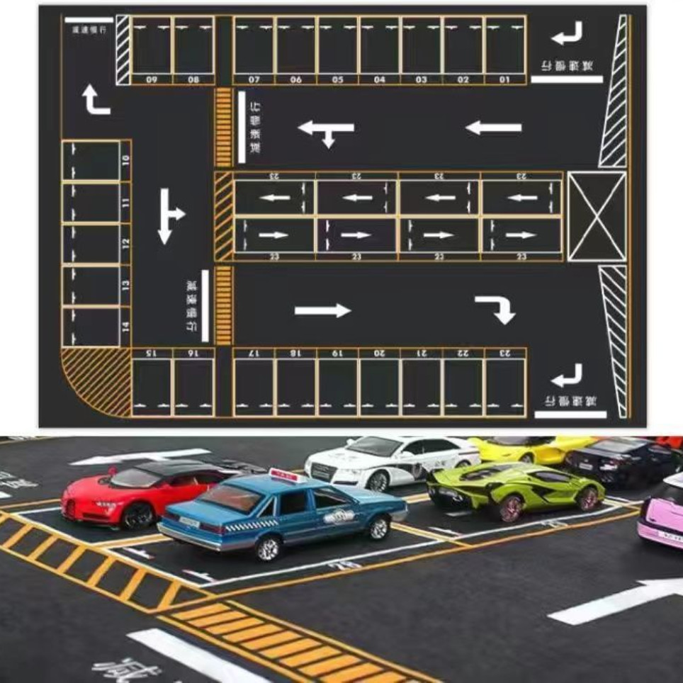 (Hàng có sẵn) Thảm chơi bãi đậu xe Crawl Mat City Road Traffic Floor Mat Kids Play Puzzle Room Hopscotch Mat
