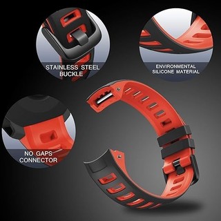Dây đeo đồng hồ silicon hai màu cho Garmin Bản năng / Năng lượng mặt trời / Chiến thuật / Thể thao điện tử / Triều / 2 / 2 Năng lượng mặt trời / 2 Năng lượng mặt trời chiến thuật / Dây đeo có thể điều chỉnh
