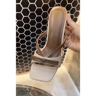 Giày cao gót Nơ gót mảnh  Cao 5CM và Cao 7CM phối màu Đơn giản, nhẹ nhàng Kho Giày Bánh Bèo mã DepKK DéP Shoes