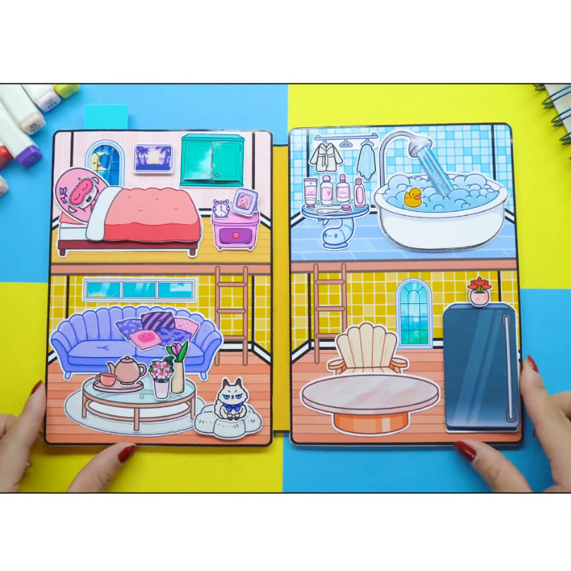 Đồ Chơi - Squishy - Kuromi - Đồ chơi giấy - Tranh tương tác toca đồ chơi bóc dán đồ chơi montessori