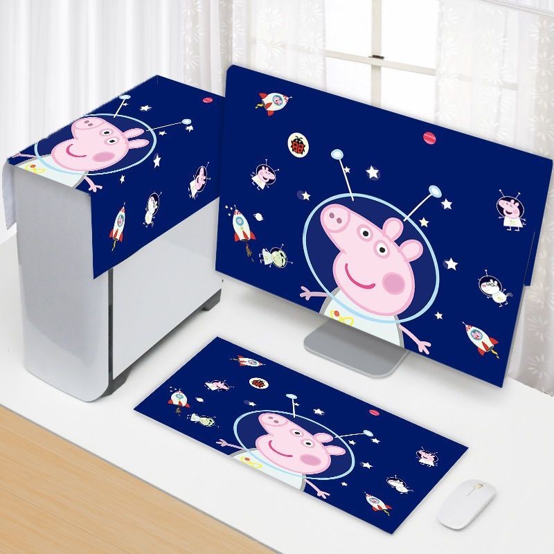 SANCENGQCBY Máy Tính Để Bàn Chống Bụi 27 / Inch Bộ Ba Mảnh Màn Hình Cong 80cm Vỏ Bụi Bàn Phím Vỏ Máy Chủ Vải