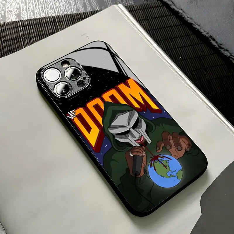 Ốp Điện Thoại BK-1 MF DOOM Rapper Cho iPhone 17,15 13 12 14 11 Pro Max Mini X Xr Xs 8 Plus Kính