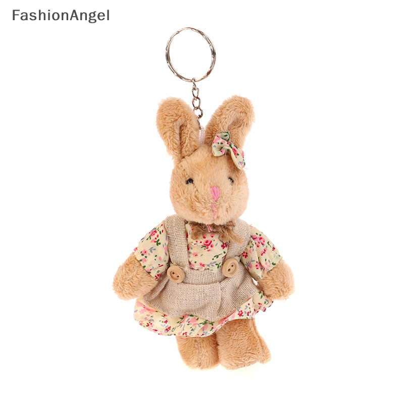 FashionAngel Dễ Thương Mặc Quần Áo Gấu Sang Trọng Hoạt Hình Mặt Dây Chuyền Búp Bê Nhồi Bông Mềm Móc Khóa Ba Lô Túi Ô Tô Móc Khóa Trang Trí Nhẫn Trẻ Em Quà Tặng TH