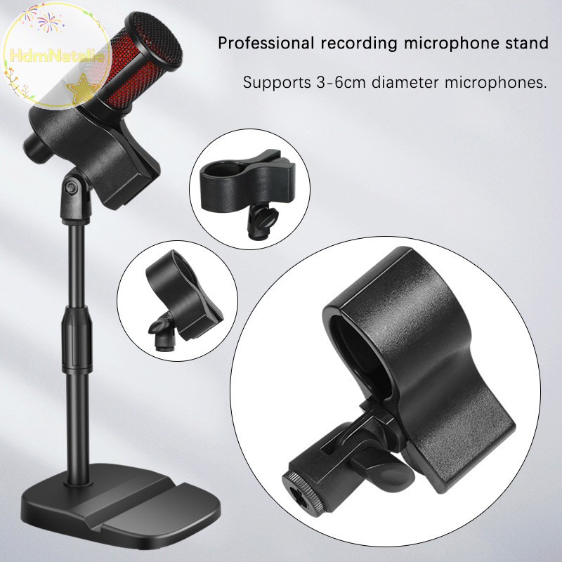 Hdmnatalie 1Pc Đa Năng Micro Lớn Cầm Tay Kẹp Giá Đỡ Với 3 / 8 Adapter Cho 3-6CM Mic Micro Mic Kẹp Đứng VN