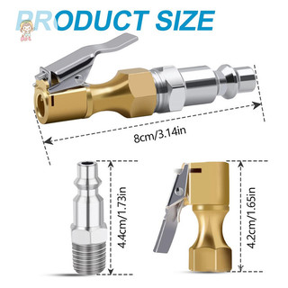 TWE Máy Nén Khí Bơm Kẹp Mỹ Đo Lốp Đầu Phun Chất Liệu Đồng Thau Bơm Hơi Phụ Kiện Cho RVs Ô Tô Xe Tải Và VN