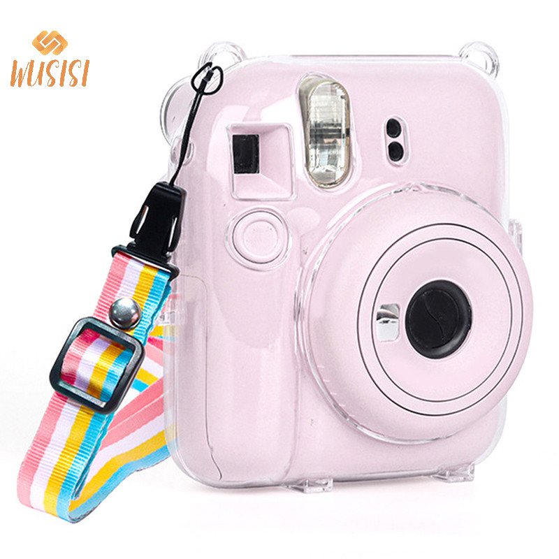 [WUSISI] 1 Hộp đựng máy ảnh pha lê sáng bóng cho Instax 12 Túi đựng long lanh trong suốt có dây đeo cho Instax 12 MỚI