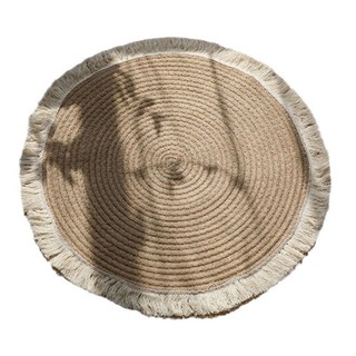 Trang Trí Nhà Cửa Tua Rua Dệt Tay Sợi Cotton Dây Thảm Sàn Ban Công Phòng Khách Cotton Vải Lanh Thảm Phong Cách Nhật Bản Tròn B & B B Phòng Ngủ Sàn Thảm Sàn