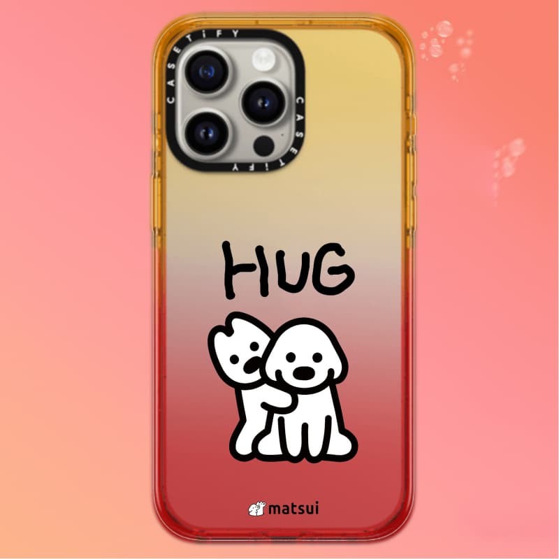 Casetify X Hug Black Edge Peach Haze Cotton Candy Collection Clear Hard Case cho Apple iPhone 12 13 14 15 16 Pro Max Plus có hộp
