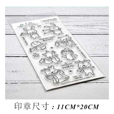 Mùa Đông Động Vật Nhỏ Trong Suốt Cói Và Kim Loại Cắt Thép Carbon Chết Bộ Sổ Lưu Niệm Dập Nổi Khuôn Và DIY Seal 1271