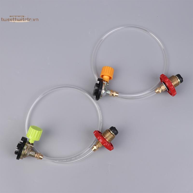 Trtr Cắm Trại Bếp Gas Nạp Lại Bộ Chuyển Đổi Ngoài Trời Cassette Gas Bình Đổ Van Bình Gas Lò Lạm Phát Van Phụ Kiện VN