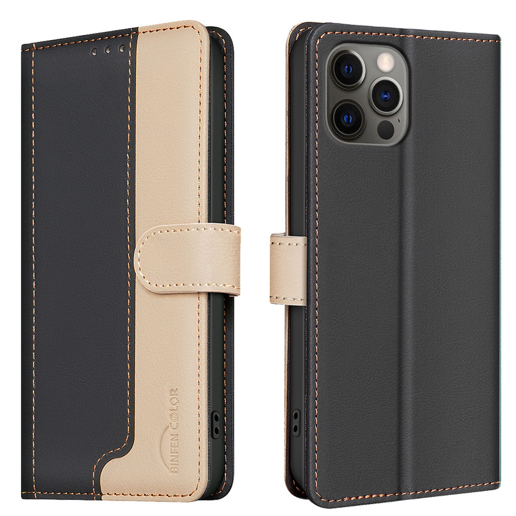 Dành Cho iPhone 16e 16 15 14 Plus 13 12 11 Pro Max XR Màu Ghép Da PU Flip Cover Ví Từ Tính Có Khe Cắm Thẻ Giá Đỡ TPU Mềm Ốp Lưng Điện Thoại Di Động