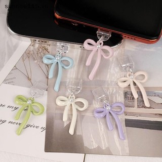 Mặt dây chuyền cắm bụi điện thoại SRVN cho cổng Type-c Thời trang Nơ dễ thương Điện thoại di động Cắm bụi Cổng sạc Bảo vệ nắp cắm chống bụi.