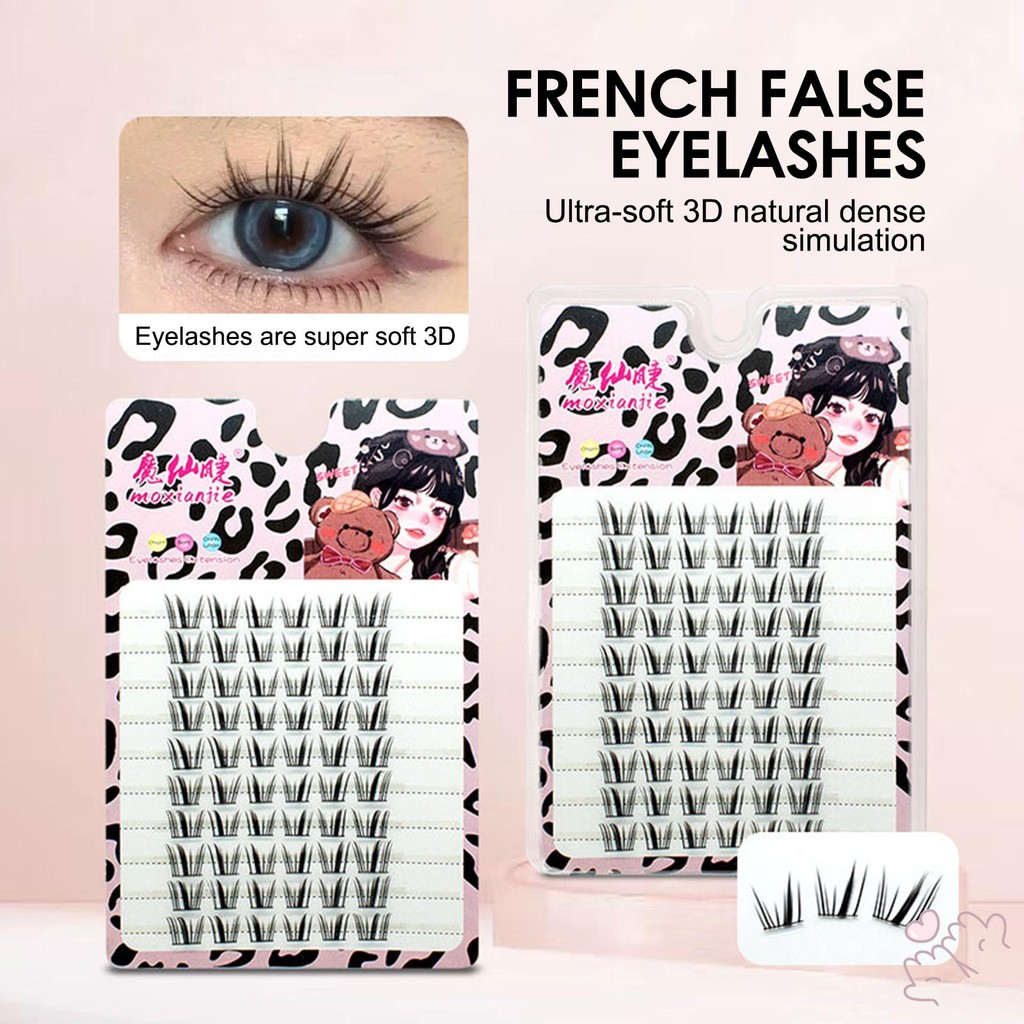 IOIIK 10 hàng-- Manga Little Wind Chime Messy French False Eyelash - French Atmosphere Eyelash - Mô phỏng tự nhiên 3D siêu mềm