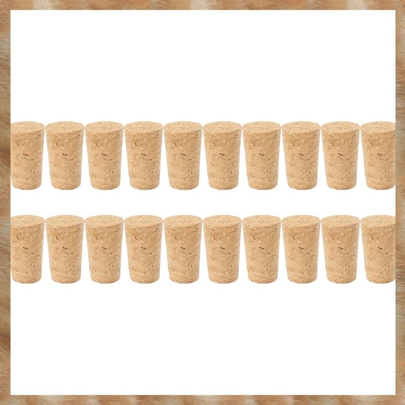[S Z] 20 Cái / lốc Nút Chai Gỗ Tự Nhiên Nút Rượu Nút Chai Gỗ Nút Chặn Loại Nón Chai Rượu Nút Chai Cắm Niêm Phong Nắp Chai Bia Nút Chai