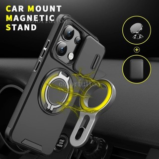 Vỏ giữ vòng từ tính cho Redmi Note 15 14 Pro Plus 14Pro + Note14 Note14pro Note15Pro 4G 5G Vỏ giáp PC cứng Ốp điện thoại Push Slide Bảo vệ ống kính máy ảnh Vỏ mặt sau