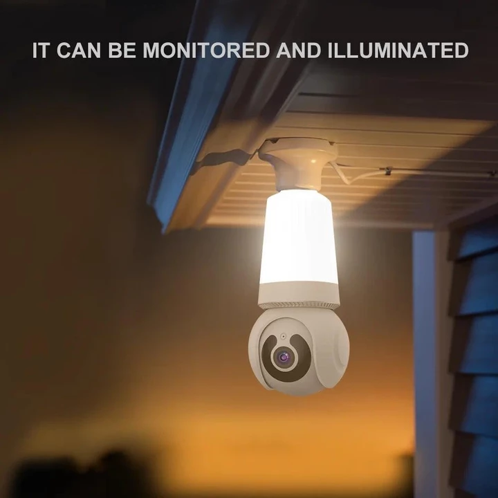 V380 Pro Camera An Ninh Quan Sát 1080P 3MP Bóng Đèn Camera 360 WIFI Đèn Led Không Dây Camera Tự Động Theo Dõi Bóng Đèn Chiếu Sáng PTZ Camera Quan Sát