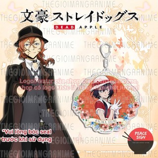 (MŨ VIỀN HOA) Móc khóa BUNGOU STRAY DOGS Văn Hào Lưu Lạc mica acrylic anime chibi dễ thương xinh xắn