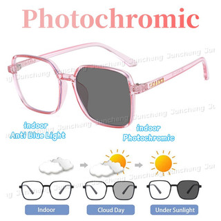 Kính Photochromic Vuông Trẻ Em Chống Ánh Sáng Xanh Kính Mắt Cho Trẻ Em Màu Sắc Thời Trang Chống Bức Xạ Kính Mắt Cho Bé Trai Và Bé Gái