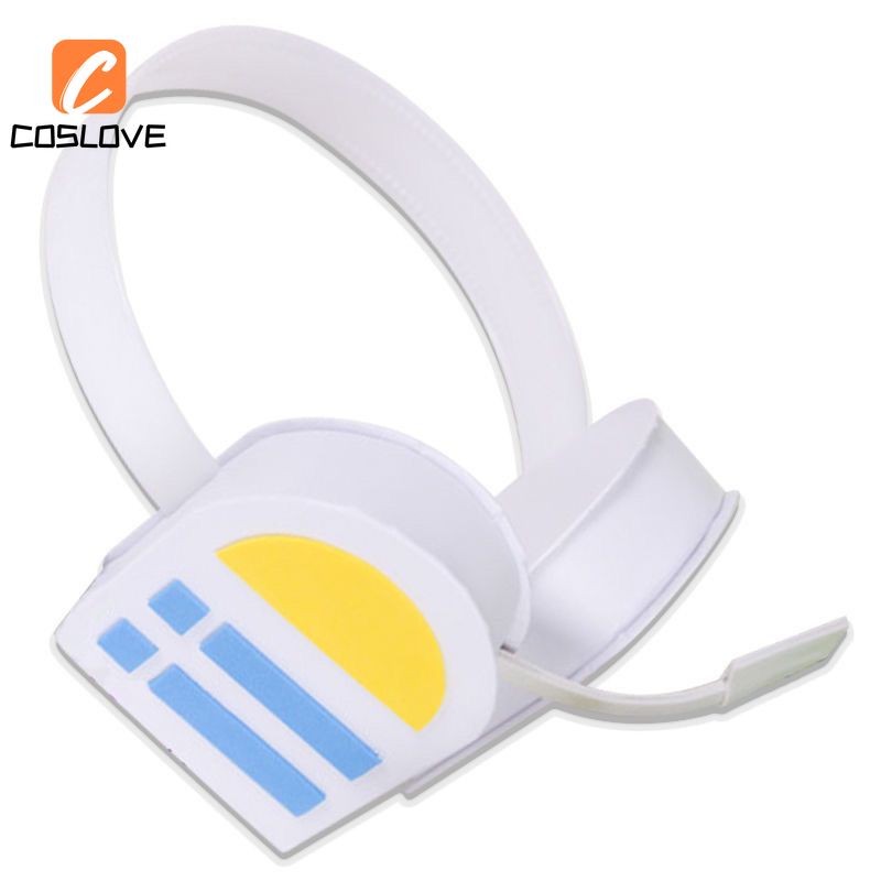 Vocaloid Kagamine Rin Ren Cosplay Mũ Phù Hợp Với Cos Trang Trí Đạo Cụ Tai Nghe Trắng Phụ Kiện Tóc Mũ