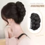ESSENCEH Bun Head Tóc Giả, Kẹp Tóc Nâu Tự Nhiên, Phụ Kiện Tóc Lông Tơ Tổng Hợp Màu Đen Thời Trang