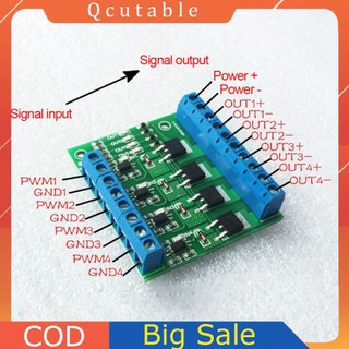 Mô-đun điều khiển bảng khuếch đại PLC MOS 4 kênh PWM 3-20V đến 3.7-27V DC 10A