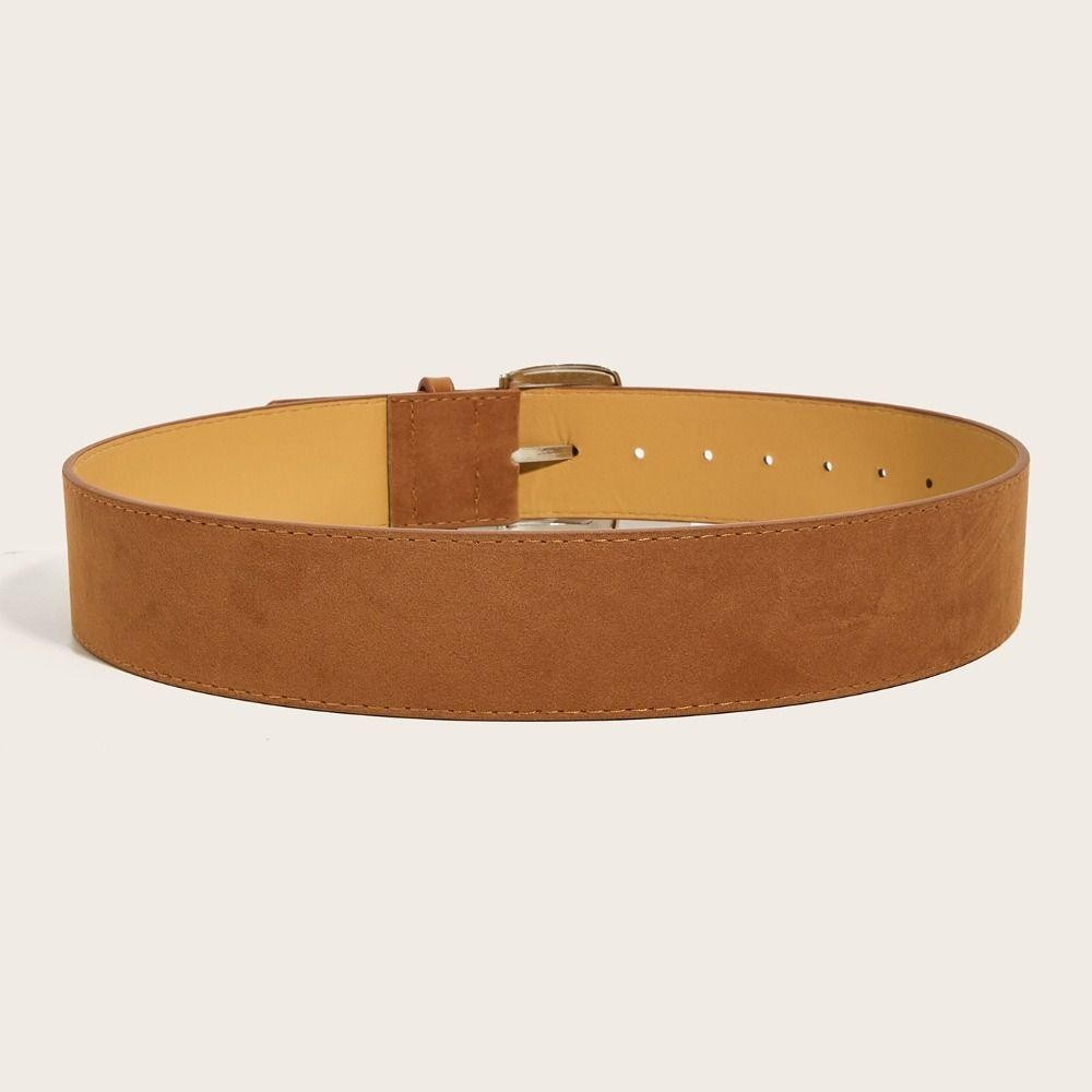 TRACEILLOIAN Pin Buckle Thắt Lưng, Thiết Kế Sang Trọng Hợp Thời Trang Da Lộn Da Lộn Rộng, Thời Trang Nữ Chiều Rộng 4,8Cm Thường Ngày Đa Năng Dây Thắt Lưng Kinh Doanh Quà Tặng