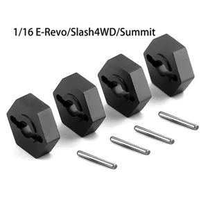 Kim loại 4mm Vành bánh xe Hex Drive Hex 12mm Adapter cho Trxs 1 / 16 E-Revo Slash 4WD