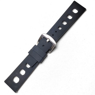 Nhiệt Đới Rally Dây Đeo Đồng Hồ 20 Mm 22 Mm Silicon Đồng Hồ Dây Cao Su Đồng Hồ Dành Cho Nam Nữ Thể Thao Diver Lặn Vòng Tay Dây Đeo Tay Đen Porus