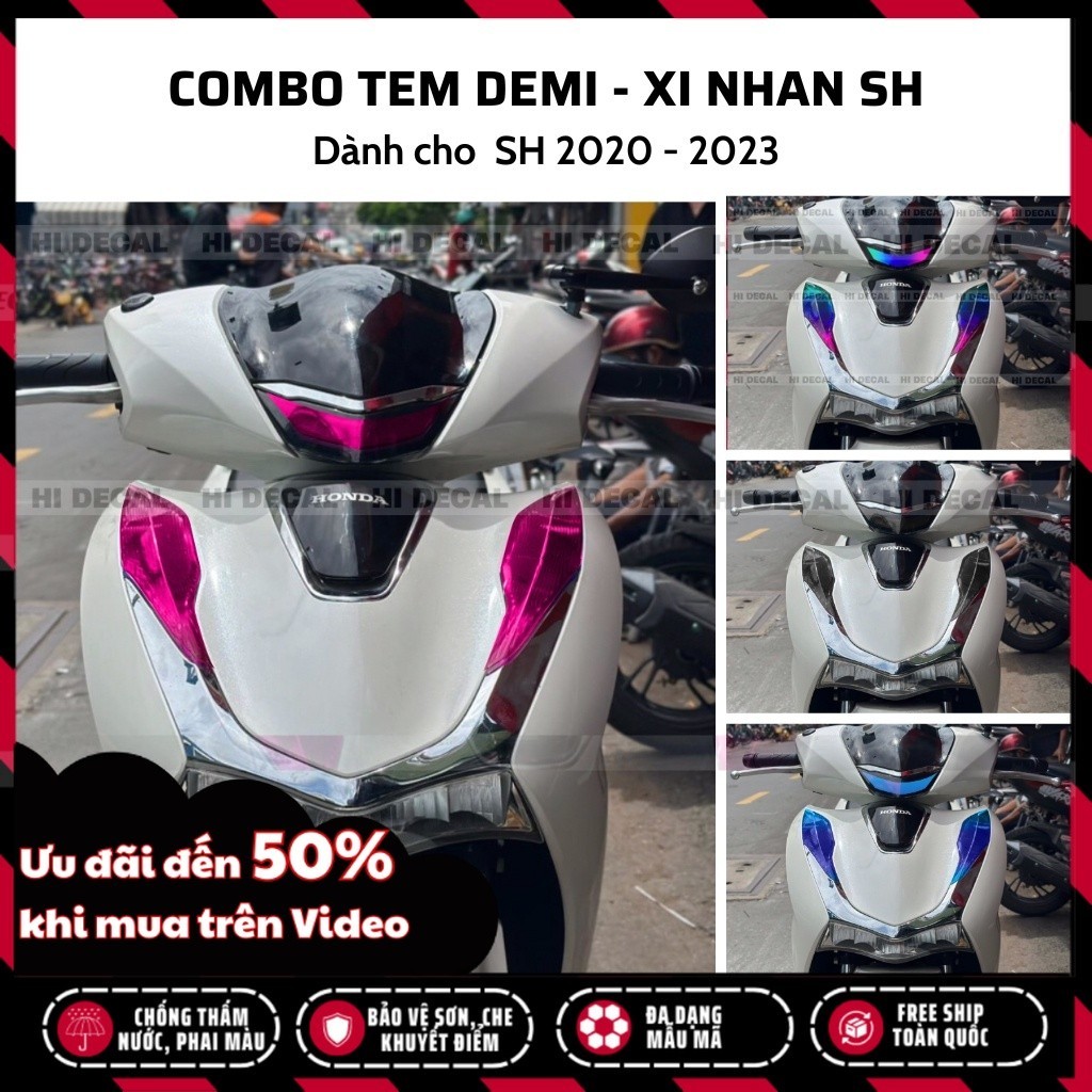 [1 Bộ] Combo Dán Demi + Xi nhan SH 2020 - 2025 , Tem dán bảo vệ đổi màu trang trí, bảo vệ chống xước