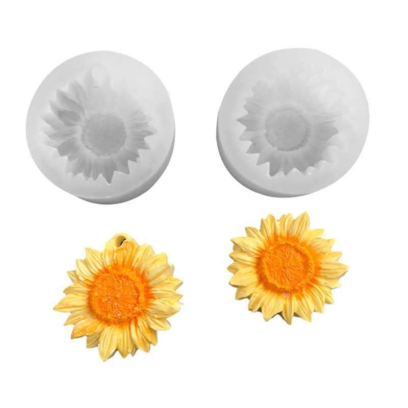Hướng Dương Khuôn Silicon Hương Liệu Thạch Cao Xe Treo Khuôn handmade Xà Phòng Cảm Ứng DIY Khuôn Nướng Bánh