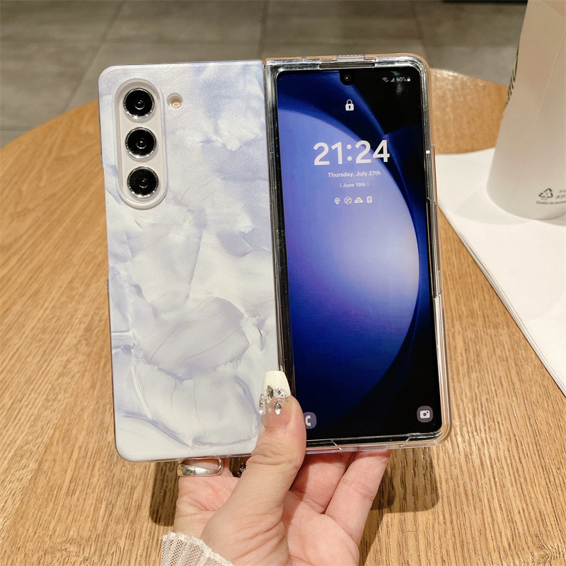 Ốp lưng họa tiết Rococo mỏng Samsung Galaxy Z Fold 5 Z Fold 4 Z Fold 3 Vỏ cứng siêu mỏng