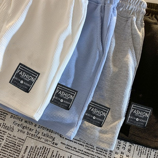 (S-3XL) Dây Rút Waffle Tất Cả Trận Đấu Quần Short Nữ Thể Thao Bên Gói Học Sinh Gia Đình Xu Hướng Rộng Hàn Quốc Quần Ngắn Thường Ngày